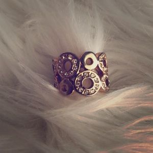 18k gold plated simulated diamond ring